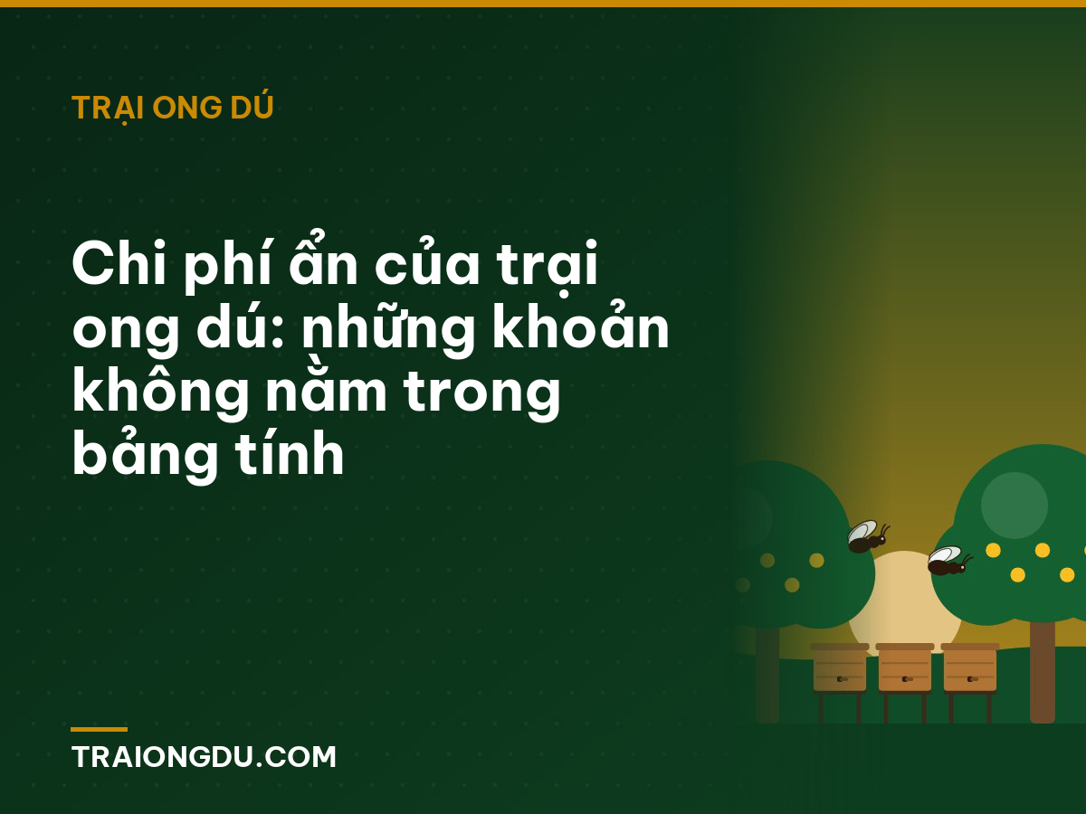 Chi phí ẩn của trại ong dú: những khoản không nằm trong bảng tính