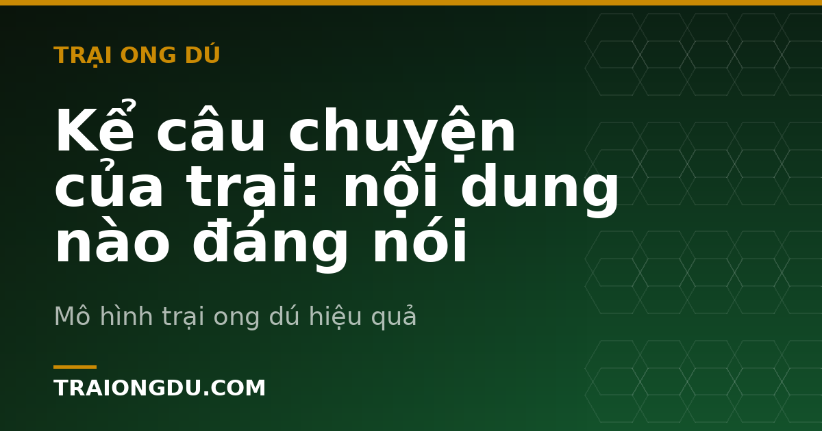 Kể câu chuyện của trại: nội dung nào đáng nói